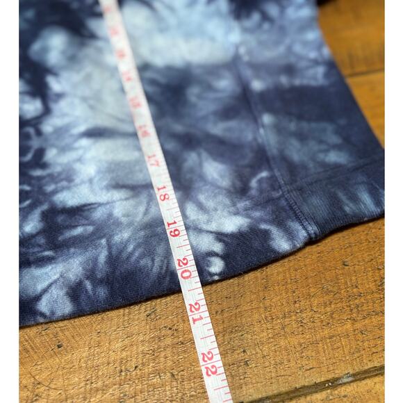 Womens Victoria's Secret PINK Blue White Cropped Style Long Sleeve Sweatshirt‎ S - Picture 8 of 9